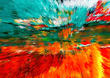 Explosion Acrylic Painting