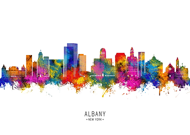 Albany New York Skyline