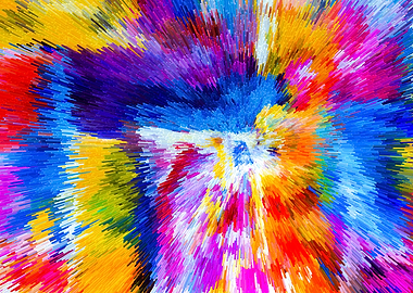 Explosion Acrylic Painting