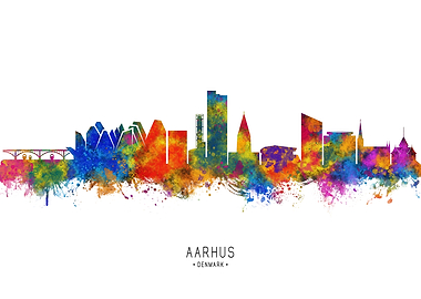 Aarhus Denmark Skyline