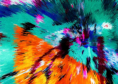 Explosion Acrylic Painting