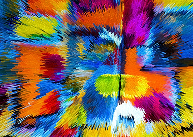 Cube Art Extruded Painting