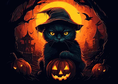 Cute Halloween Cat