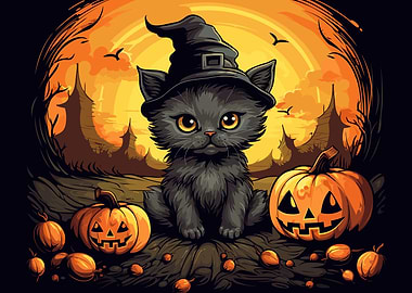 Cute Halloween Cat