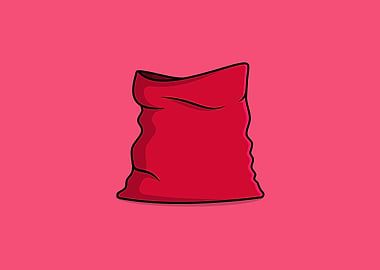 Santa Claus red bag vector