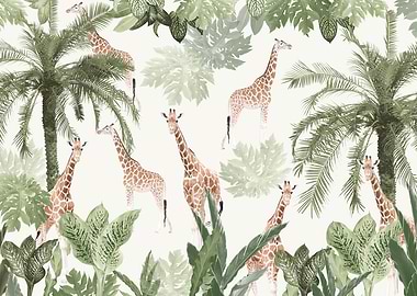 Giraffes in the Jungle 1
