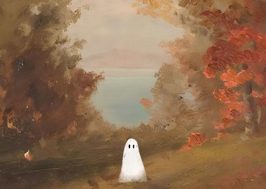 Vintage Cute Spooky Ghost