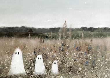 Vintage Cute Spooky Ghosts