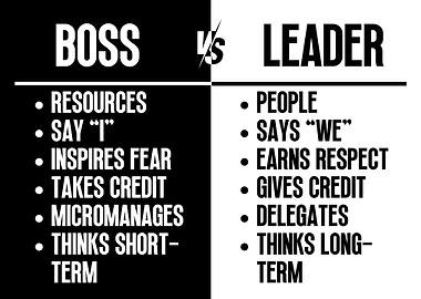 Be a Leader Not a Boss