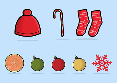 Set of Christmas symbols