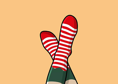 Christmas socks vector