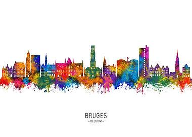 Bruges Belgium Skyline