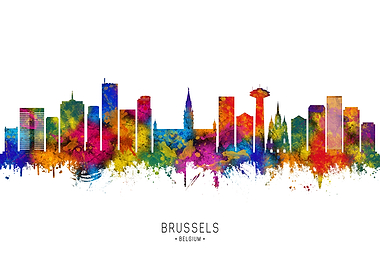Brussels Belgium Skyline