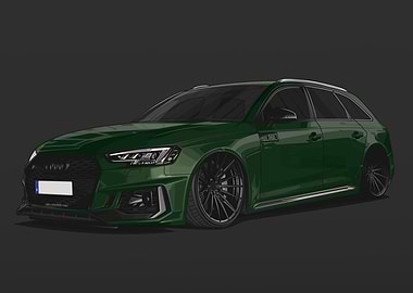 Audi RS4 B9 Avant Green
