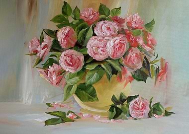 Rose Flower Landscape art
