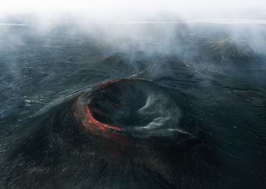Dark Volcanic Crater