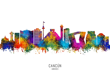 Cancun Mexico Skyline