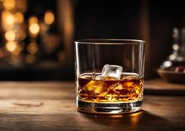 Glass of Whisky with Ice