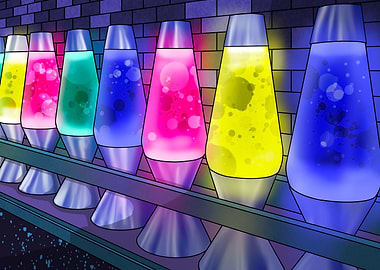 Lava Lamps in the Night