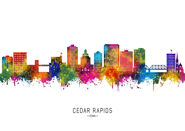 Cedar Rapids Iowa Skyline