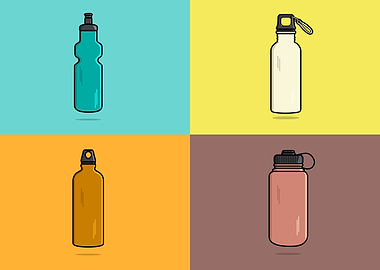 Gym water bottles Vectors