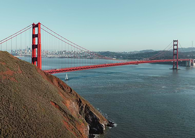 The Golden Gate bridge