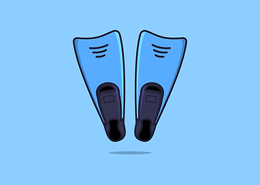 Diving Flippers vector