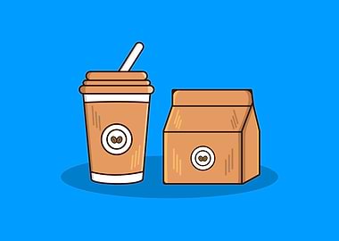 hot coffee vector