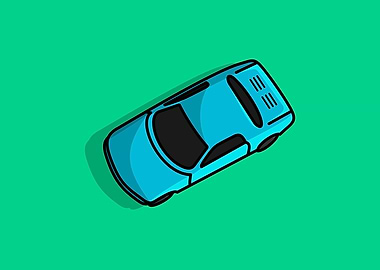 Sports Blue Car vector