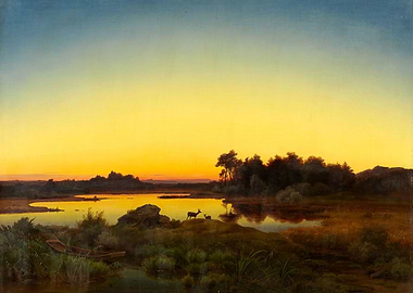 Landscape with Deer