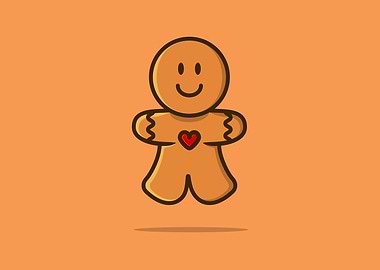 Gingerbread man cartoon