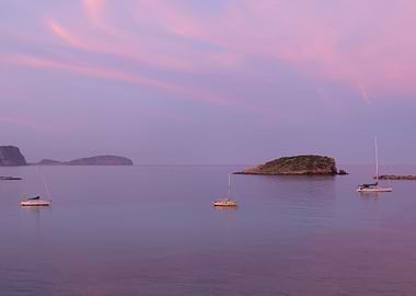 PINK SUNSET IBIZA ISLAND