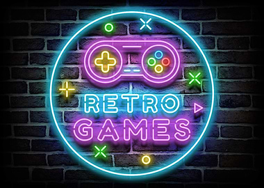 retro Games Neon
