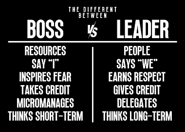Be a Leader Not a Boss
