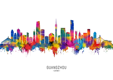 Guangzhou China Skyline