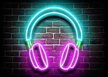 Headphone Neon