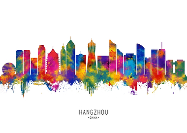 Hangzhou China Skyline