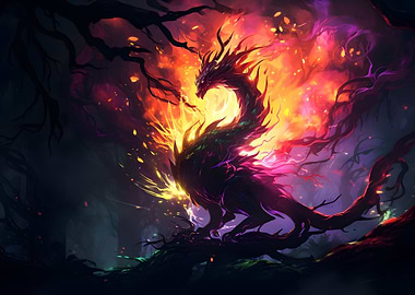 Abstract Dragon Fire