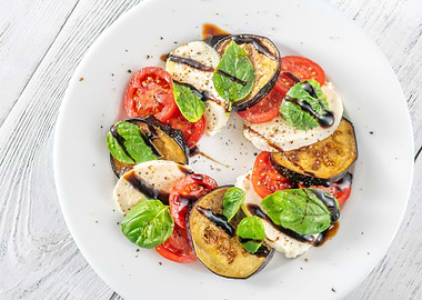 Eggplant Caprese Salad