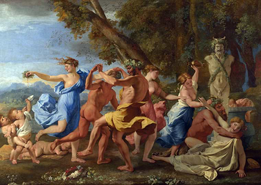 Bacchanal before a Statue