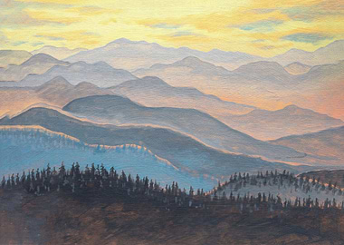 Mountains Abstract Paintin