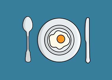 Fried Egg in Plate