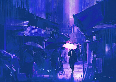 Man with Yellow Umbrella