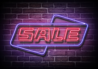 Sale Neon Illustration