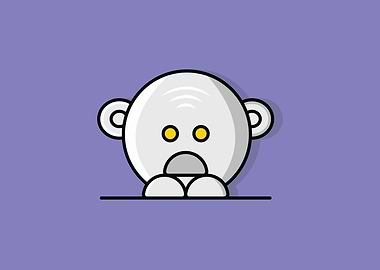 Cute Robot Head vector