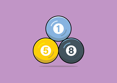 Billiard Balls with number