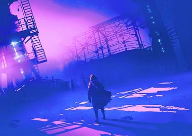 Man at Abandoned Factory