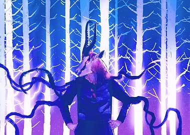 Human with Springbok Head