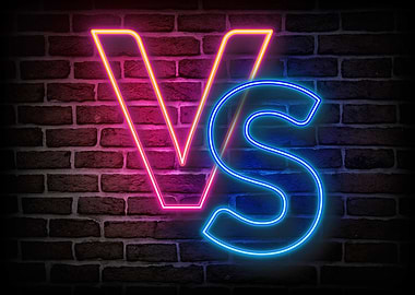 Versus Neon Illustration