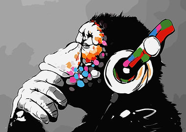 Ape abstract pop art